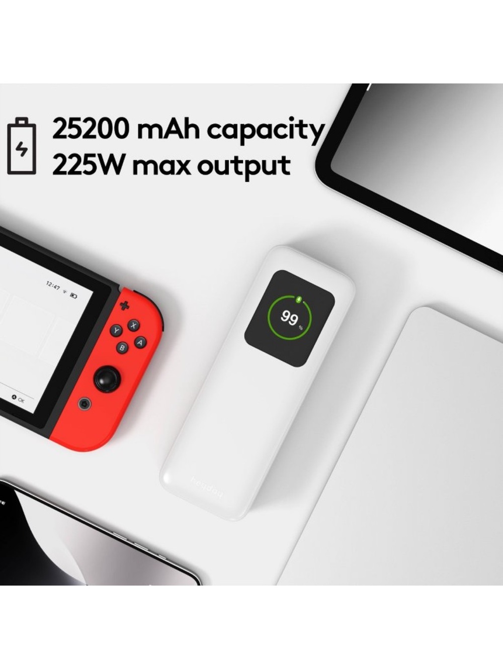 25200mAh Power Bank with 225W Output heyday™ White